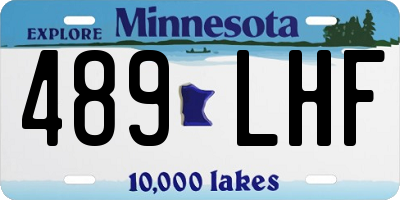 MN license plate 489LHF