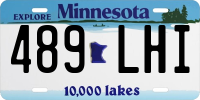 MN license plate 489LHI