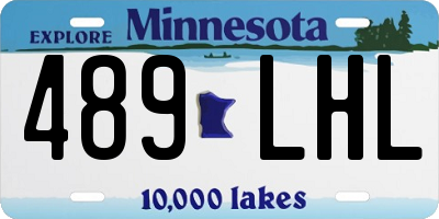 MN license plate 489LHL