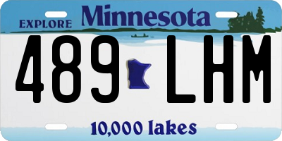 MN license plate 489LHM