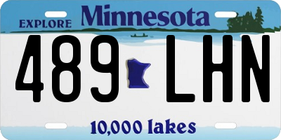 MN license plate 489LHN