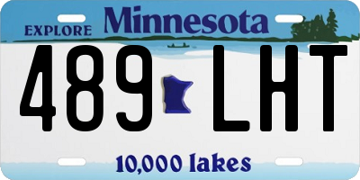 MN license plate 489LHT