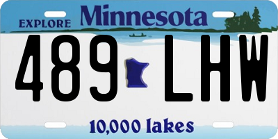 MN license plate 489LHW