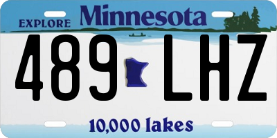 MN license plate 489LHZ