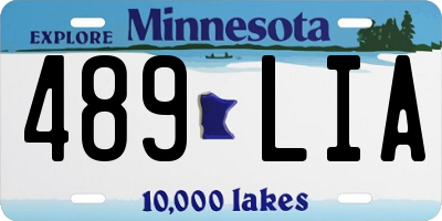 MN license plate 489LIA