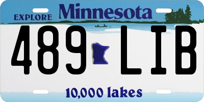 MN license plate 489LIB
