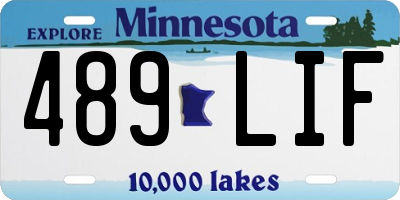 MN license plate 489LIF