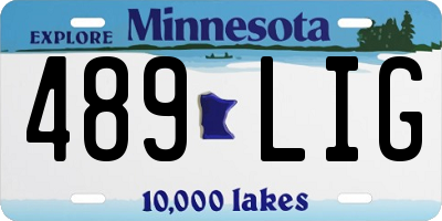 MN license plate 489LIG