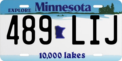 MN license plate 489LIJ