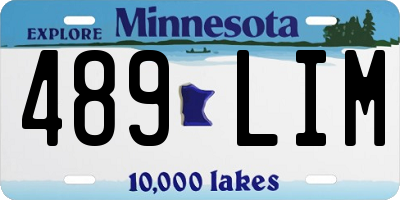 MN license plate 489LIM