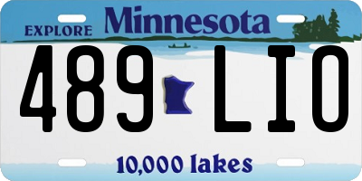 MN license plate 489LIO