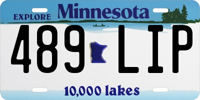 MN license plate 489LIP