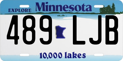 MN license plate 489LJB