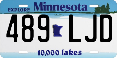 MN license plate 489LJD