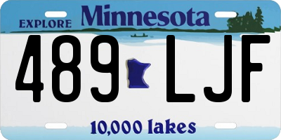MN license plate 489LJF