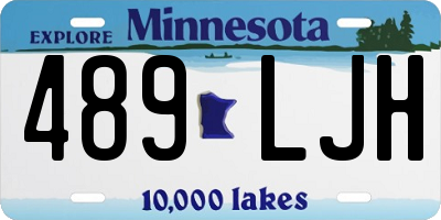 MN license plate 489LJH
