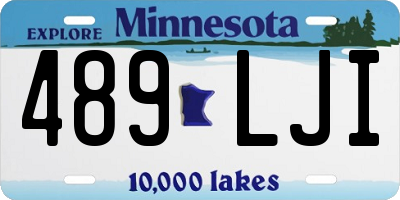 MN license plate 489LJI