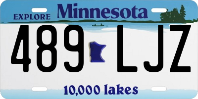 MN license plate 489LJZ