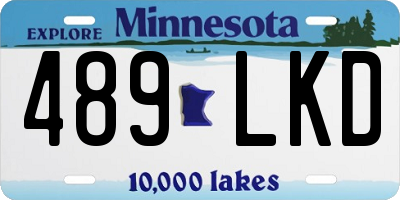 MN license plate 489LKD