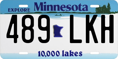 MN license plate 489LKH