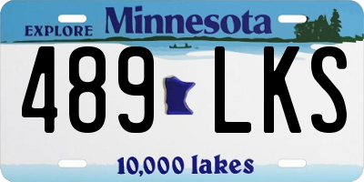 MN license plate 489LKS