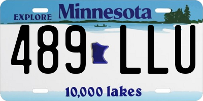 MN license plate 489LLU