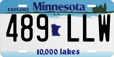 MN license plate 489LLW