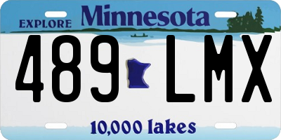 MN license plate 489LMX