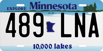 MN license plate 489LNA