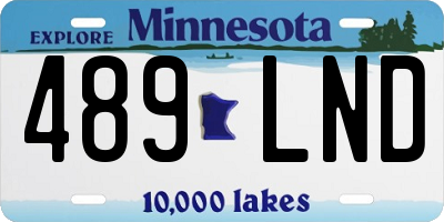 MN license plate 489LND