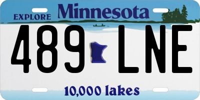 MN license plate 489LNE