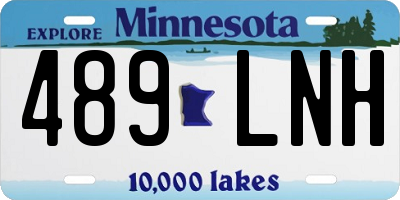 MN license plate 489LNH