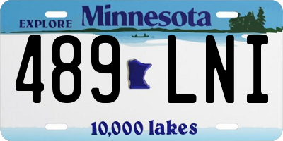 MN license plate 489LNI
