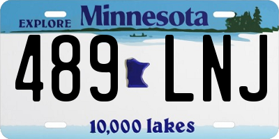 MN license plate 489LNJ