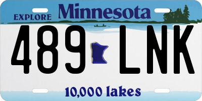 MN license plate 489LNK