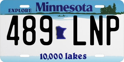 MN license plate 489LNP