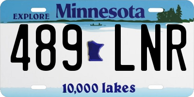 MN license plate 489LNR