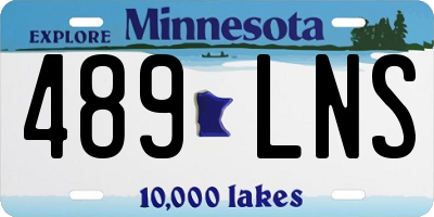 MN license plate 489LNS