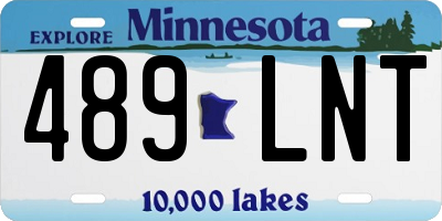 MN license plate 489LNT