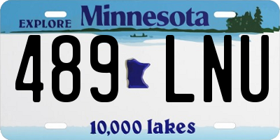 MN license plate 489LNU