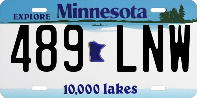 MN license plate 489LNW