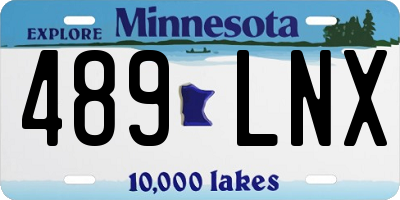 MN license plate 489LNX