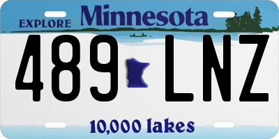 MN license plate 489LNZ