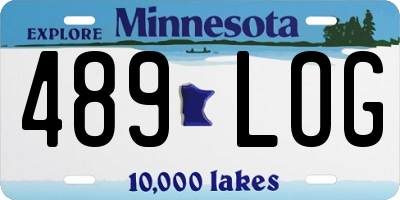 MN license plate 489LOG