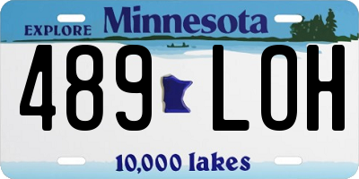 MN license plate 489LOH