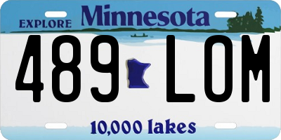 MN license plate 489LOM