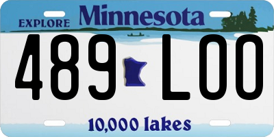 MN license plate 489LOO