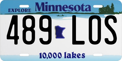MN license plate 489LOS