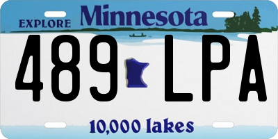 MN license plate 489LPA