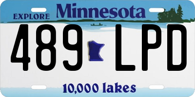 MN license plate 489LPD